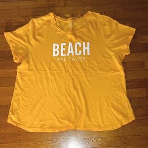 Old Navy Yellow Everywear Short Sleeve Tee